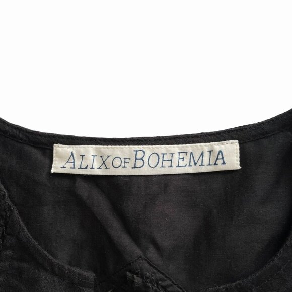 Alix of Bohemia Winifred Black Eyelet Dress Obsidian Medium  An elegant, bohemia - Picture 11 of 14